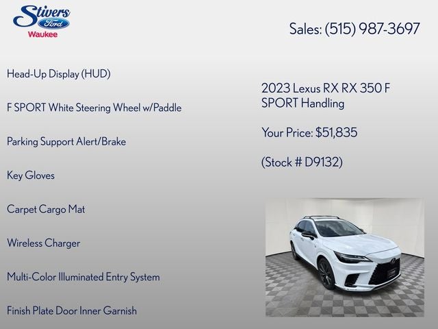 2023 Lexus RX 350 F Sport Handling