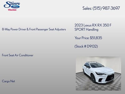 2023 Lexus RX 350 F Sport Handling