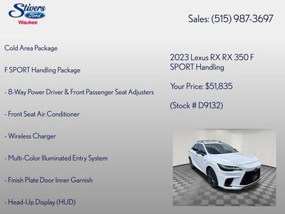 2023 Lexus RX 350 F Sport Handling