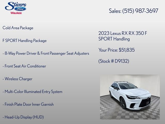 2023 Lexus RX 350 F Sport Handling