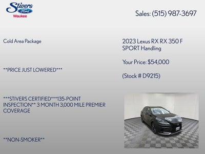 2023 Lexus RX 350 F Sport Handling