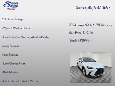 2024 Lexus NX 350h Luxury