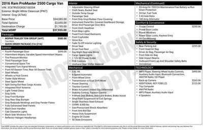 2016 RAM ProMaster 2500 High Roof