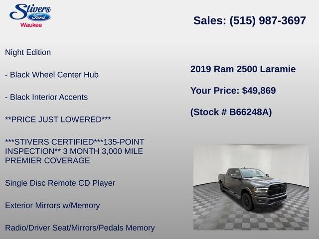 2019 RAM 2500 Laramie