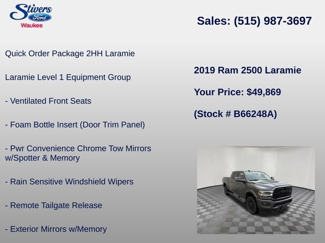 2019 RAM 2500 Laramie