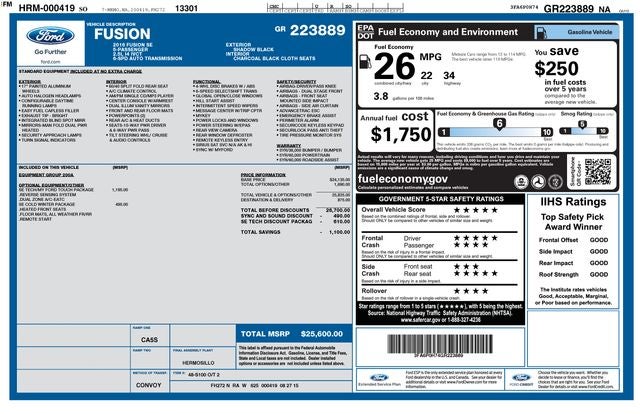 2016 Ford Fusion SE
