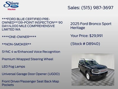 2025 Ford Bronco Sport Heritage
