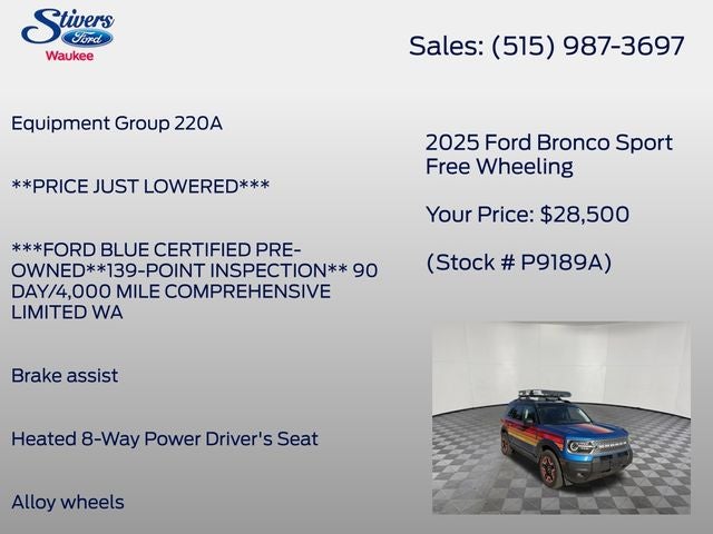 2025 Ford Bronco Sport Free Wheeling