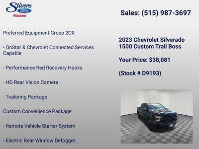 2023 Chevrolet Silverado 1500 Custom Trail Boss