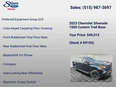 2023 Chevrolet Silverado 1500 Custom Trail Boss