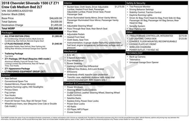 2018 Chevrolet Silverado 1500 LT LT2