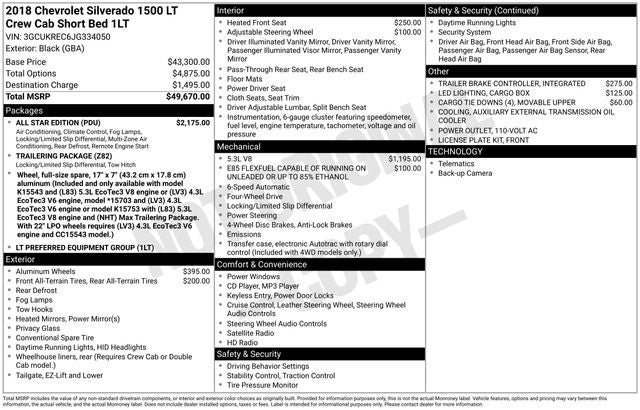 2018 Chevrolet Silverado 1500 LT LT1