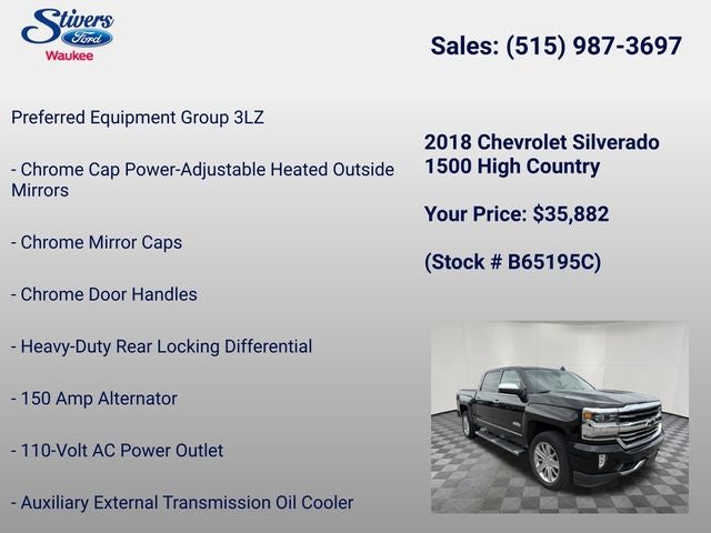 2018 Chevrolet Silverado 1500 High Country