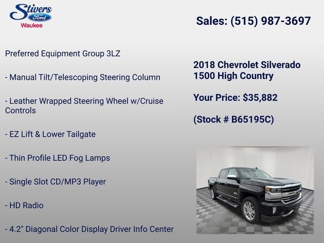 2018 Chevrolet Silverado 1500 High Country