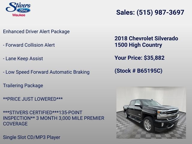 2018 Chevrolet Silverado 1500 High Country