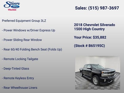 2018 Chevrolet Silverado 1500 High Country