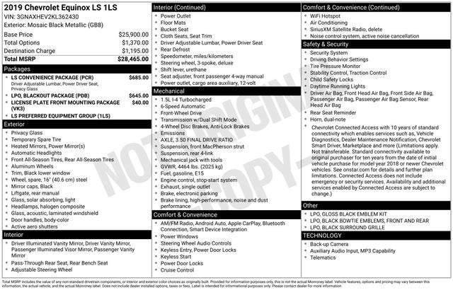 2019 Chevrolet Equinox LS