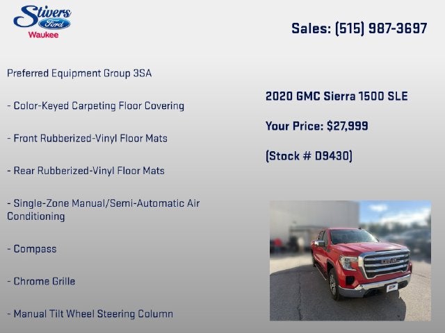 2020 GMC Sierra 1500 SLE
