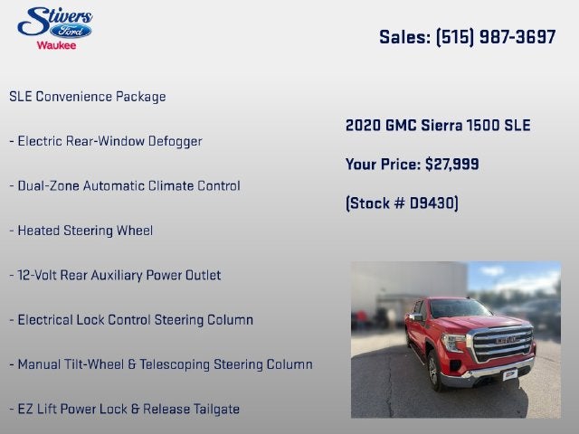 2020 GMC Sierra 1500 SLE