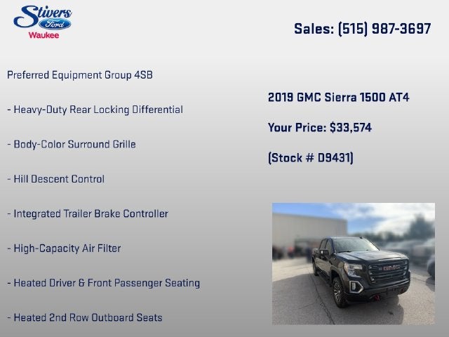 2019 GMC Sierra 1500 AT4