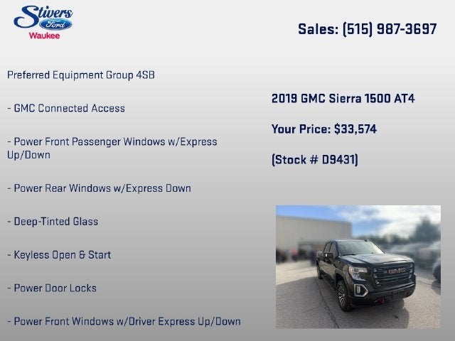 2019 GMC Sierra 1500 AT4