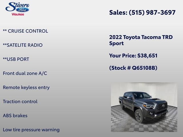 2022 Toyota Tacoma TRD Sport V6