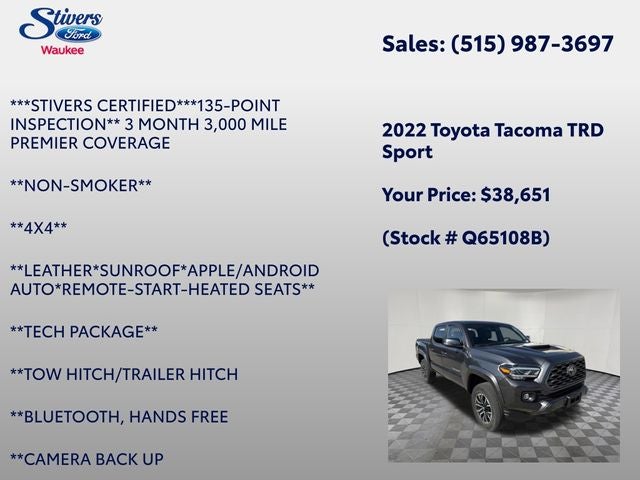 2022 Toyota Tacoma TRD Sport V6