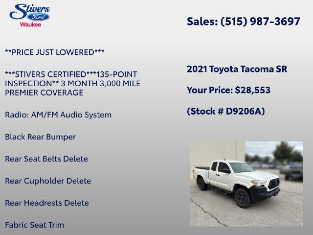 2021 Toyota Tacoma SR