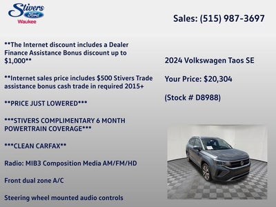 2024 Volkswagen Taos 1.5T SE