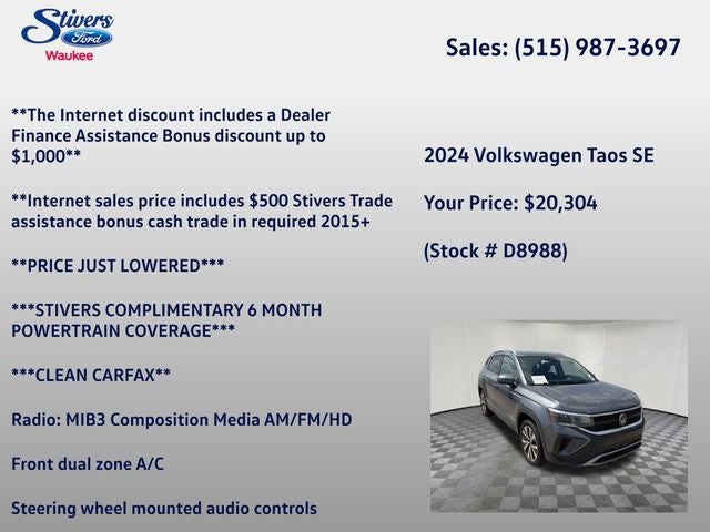 2024 Volkswagen Taos 1.5T SE