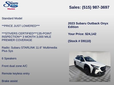 2023 Subaru Outback Onyx Edition