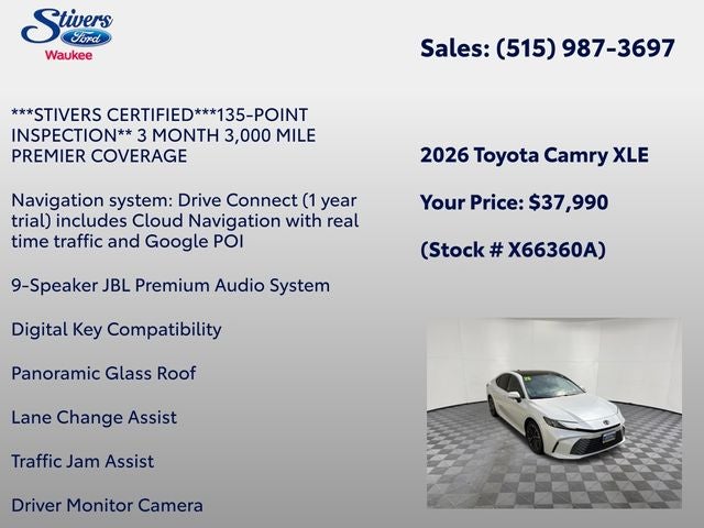 2026 Toyota Camry XLE