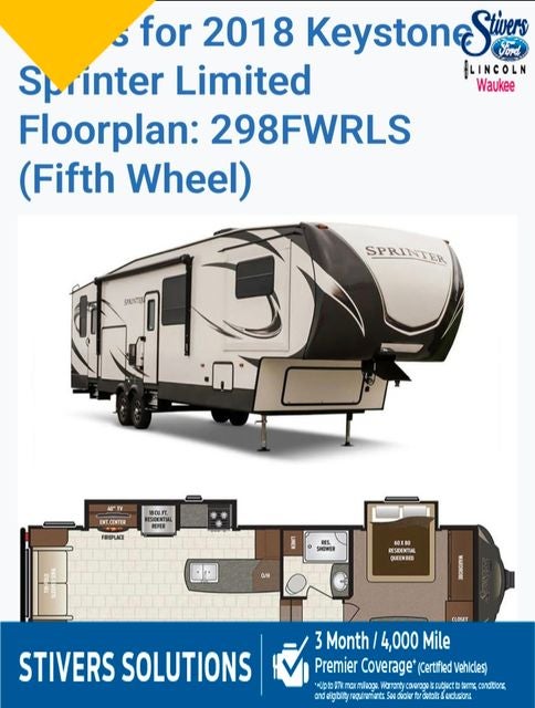 2018 Keystone Sprinter Limited Sprinter Limited 298FWRLS