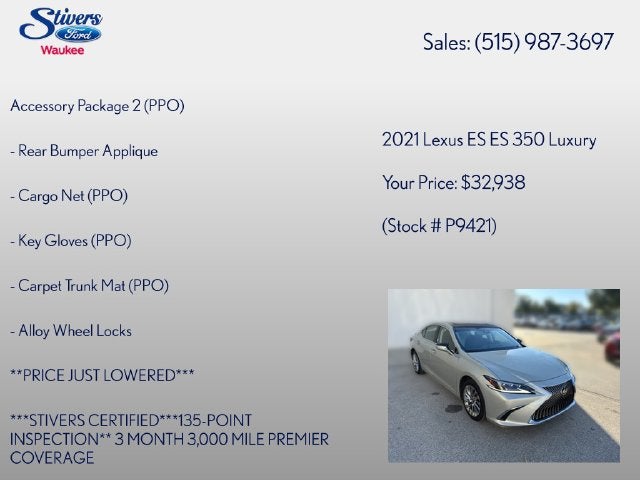 2021 Lexus ES 350 Luxury
