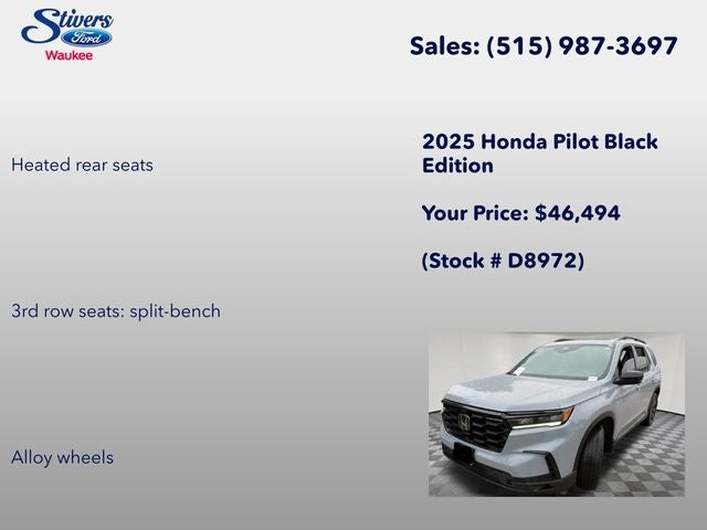 2025 Honda Pilot Black Edition