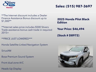 2025 Honda Pilot Black Edition