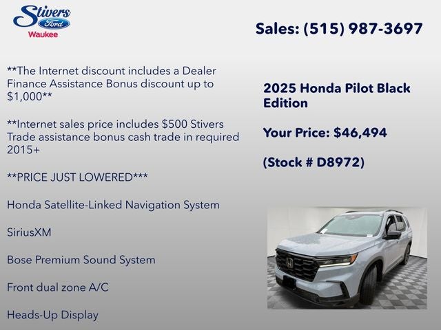 2025 Honda Pilot Black Edition