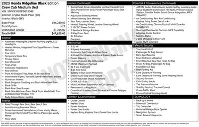 2023 Honda Ridgeline Black Edition