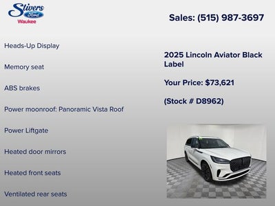 2025 Lincoln Aviator Black Label
