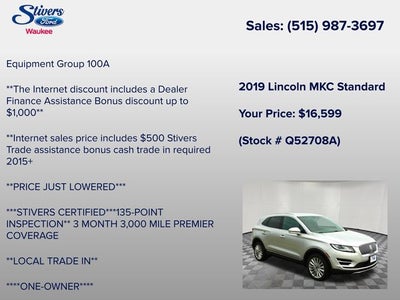 2019 Lincoln MKC Standard