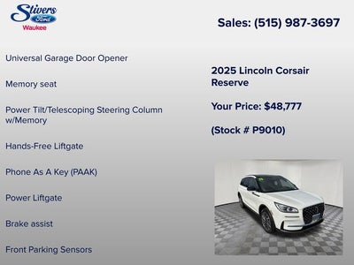 2025 Lincoln Corsair Reserve