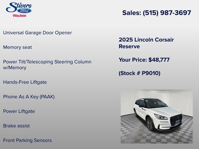 2025 Lincoln Corsair Reserve