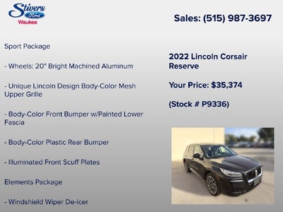2022 Lincoln Corsair Reserve