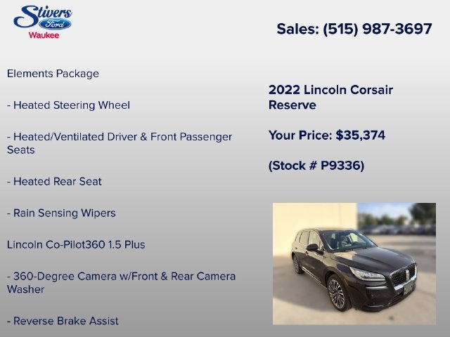 2022 Lincoln Corsair Reserve