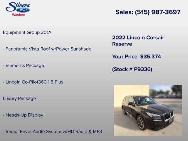 2022 Lincoln Corsair Reserve