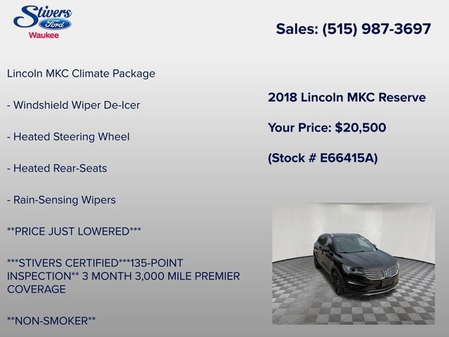 2018 Lincoln MKC Reserve