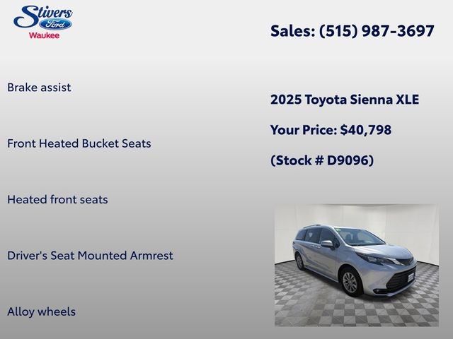 2025 Toyota Sienna XLE 8 Passenger