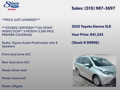2025 Toyota Sienna XLE 8 Passenger