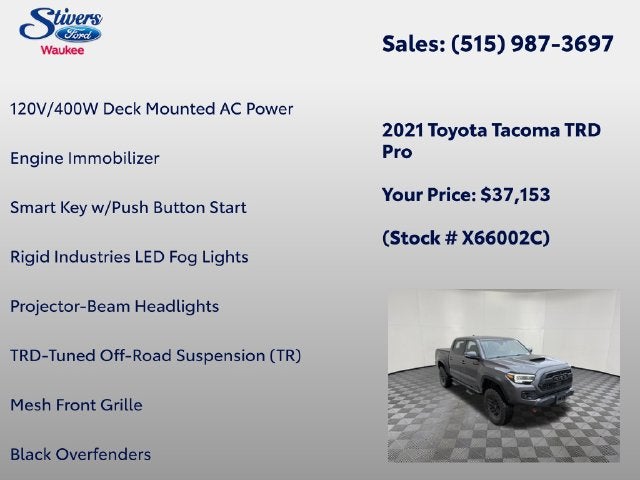 2021 Toyota Tacoma TRD Pro V6