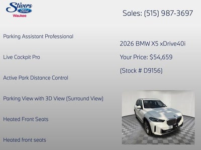2026 BMW X5 xDrive40i